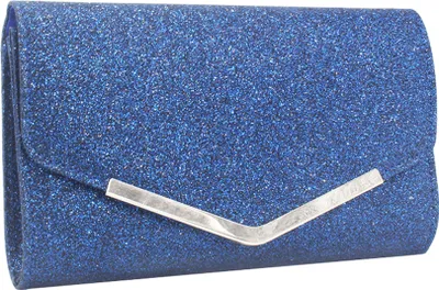 Image de Bleu Brillant Portefeuille d'Embrayage à Enveloppe pour Femme Soirée Portefeuille et Pochettes pour Mariage