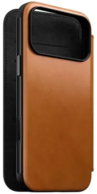 Produktbild von Nomad, Lederhülle für iPhone 18 Pro Max MagSafe und Qi2 Kompatibel Stoßfest, Braun