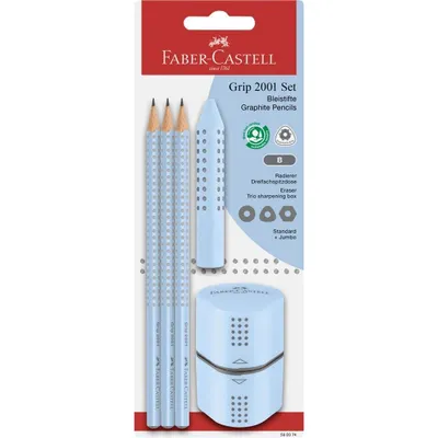 Produktbild von Faber-Castell 580073, B, Mehrfarbig, Rose, Dreieckig, Kunst, Grafische Zeichnung, Hobby, Büro, Schule, Sichtverpackung, 3 Stück(e)