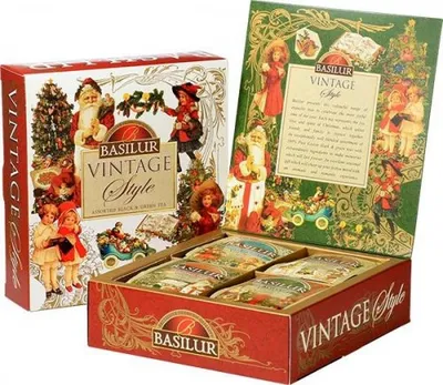 Produktbild von BASILUR Vintage Assorted Schwarzer & Grüner Tee 40 Gastro Teebeutel