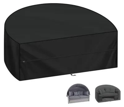 Image de Housse de protection pour parasol, dimensions 205x110x80 cm, forme semi-circulaire, imperméable, tissu Oxford 420D
