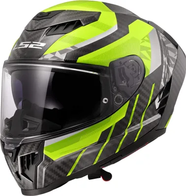 Produktbild von LS2 FF807 Dragon Trax Carbon Helm, carbon/neon-gelb, M (57/58)