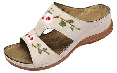 Productafbeelding van Damessandalen - Effen Kleur met Slip-on Ontwerp