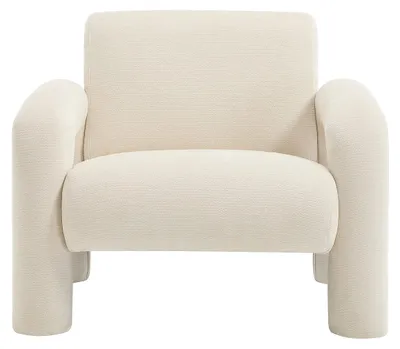 Produktbild von Sessel aus strukturiertem Beige-Stoff OLIVRA