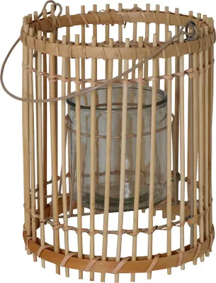 Produktbild von Windlicht BAMBOO natur aus Bambus H27,5cm Boho Bambuslaterne