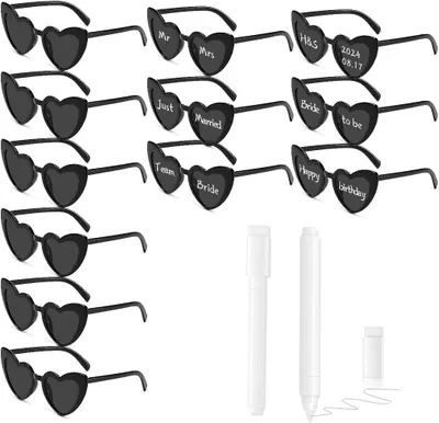 Produktbild von Sonnenbrille Set, 12 Stücke, Herzform, für Party