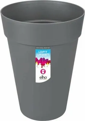 Obrázek produktu pro Kulatý plastový květináč Loft Urban antracitově šedý Ø 34 x 45,6 cm 23 l