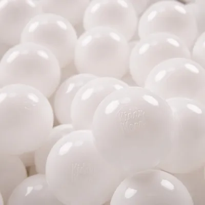 Obrázok produktu pre KiddyMoon Kids 700 ∅ 7 cm loptičiek na hranie loptičiek pre detské plastové loptičky do kúpeľa vyrobené v EÚ, Biela