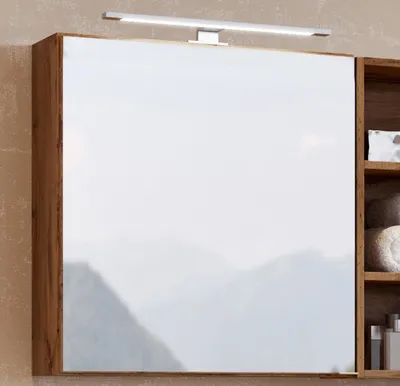 Produktbild von Spiegelschrank Badschrank Hängeschrank Badspiegel Schrank Badmöbel "Davos I" Wotan Eiche