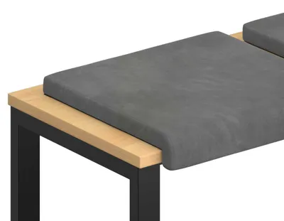 Image de vidaXL : 2 coussins de sol en velours, gris foncé, profondeur 35 cm