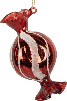 Produktbild von Clayre & Eef Weihnachtsanhänger 5x4x10 cm Rot Glas