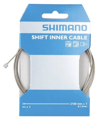 Obrázok produktu pre Vnútorné lanko prehadzovačky Shimano 1,2 x 2100 mm (10 kusov) - strieborné