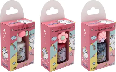 Immagine prodotto di Smalto per unghie unicorno, 9 ml, a base d'acqua, 3 colori