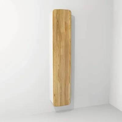 Produktbild von Devo Hängehochschrank mit 1 Tür Oval rechts BxHxT 34 x 165 x 33 cm weiß/Eiche/grau