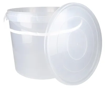 Produktbild von Eimer mit Deckel 10 L | Vorratseimer | Lebensmittelecht Transparent | PP | 1 Stück