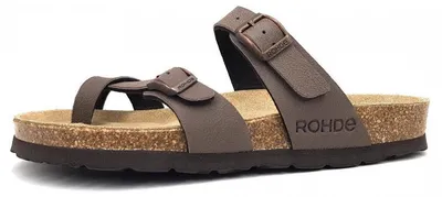 Produktbild von Rohde Damen Zehentrenner Pantolette Alba 5594, Größe:38 EU, Farbe:Braun