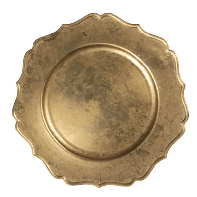 Immagine prodotto di Piattino Clayre & Eef Ø 33 cm Rotondo in plastica color oro