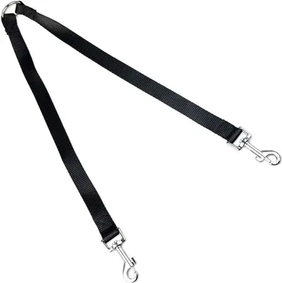 Produktbild von Hundeleine Doppelleine für 2 Hunde, Hundeleine Doppelleine für Kleine Hunde, Haustier Trainer Leine Kein Gewirr Doppelte Hund Doppelte Verteiler Leine Gehen Trainer Leine für Zwei Hunde (Schwarz)