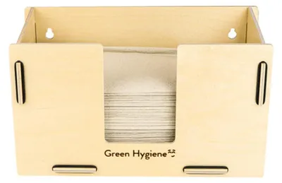 Produktbild von "Green Hygiene" Spender für Handtuchpapier "KÜCHENSTUBE" 16,5 cm x 28,5 cm x 15 cm natur