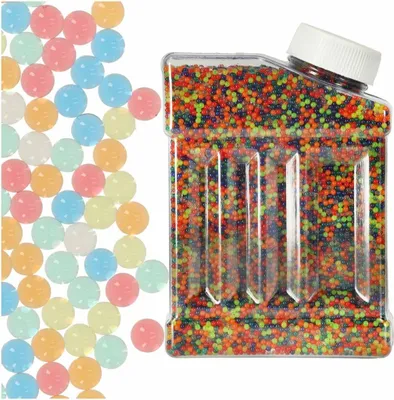Image de KIK KX4086 Multicolore 250g 50 000pcs perles d'hydrogel pour pistolet. 7-8mm