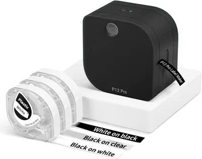 Image de Imprimante d'étiquettes Phomemo P12-Pro, avec 3 rouleaux d'étiquettes et une batterie de 1200 mAh