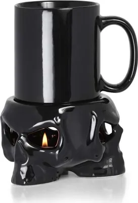 Produktbild von Alchemy England Tasse Tasse mit Tassenwärmer Skull schwarz Standard