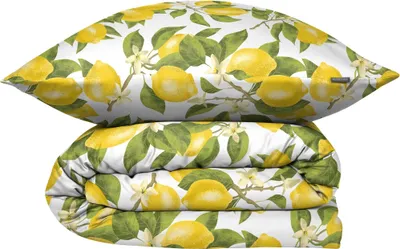 Produktbild von SCHIESSER Bettwäscheset Limona | Renforcé | 2-teilig | Floral | 100 % Baumwolle | Reißverschluss | 135x200 cm + 80x80 cm | Gelb
