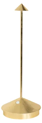 Zdjęcie produktu dla Lampa stołowa LED Pina Pro Gold Leaf z akumulatorem i ściemnianiem, bezprzewodowa, szafranowa, 2200-2700-3000K