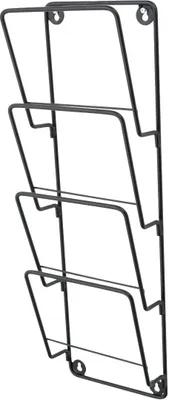 Produktbild von LOFT42 Cleve Zeitungsständer 3 Fächer - Metall - Mattschwarz - 61x18x8