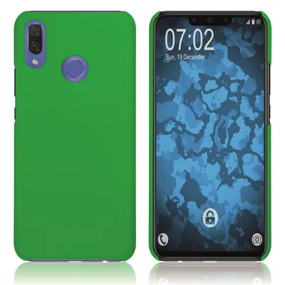 Produktbild von PhoneNatic Case kompatibel mit Huawei P Smart+ - Hülle grün gummiert Hard-case Cover