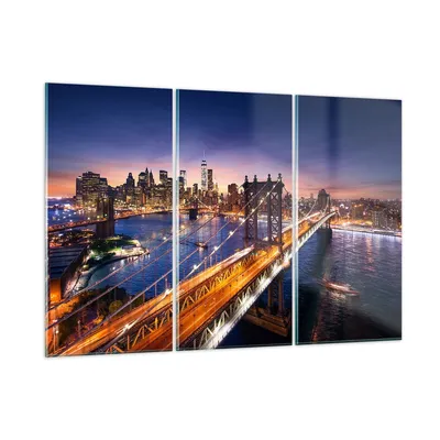 Produktbild von Bilder auf glas - Usa amerika new york manhattan - 165x110cm - Glasbilder - Wandbilder - Kunstdruck - zum Aufhängen bereit - Wanddekoration aus Glas - Glas Bilder - Wandbild auf Glas - GCE165x110-2820