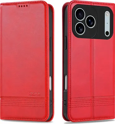 Obrázek produktu pro iPhone 17 Pro Pouzdro, Peněženka s Magnetickým Uzávěrem a Stojánkem, Kožené Flip Pouzdro pro iPhone 17 Pro Růžový