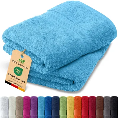 Produktbild von 2er-Set ARIZONA Handtuch-Serie von AR Line – 100% Baumwolle, 500 g/m², 2er-Set Saunatücher XXL 100x200 cm, Farbe: Türkis
