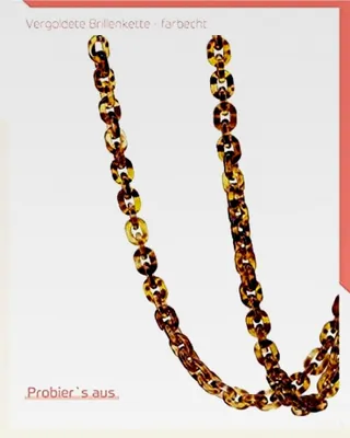 Produktbild von Puglia – Maskenhalter und Brillenkette aus goldfarbenem Acryl – korrosionsbeständig – hochwertige Brillenkette und Brillenband für Sonnenbrillen und Lesebrillen