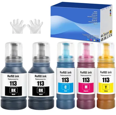 Tintenflaschen Multipack 5er-Pack für Epson EcoTank (2BK C M Y)