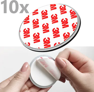 Produktbild von NEMAXX® Rauchmelder-Magnethalter 10er-Set – selbstklebende Magnethalterung Ø 60 mm, Montage ohne Bohren & Schrauben – für alle Rauch- & Feuermelder