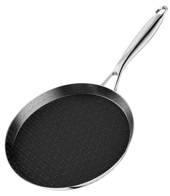Image de Omgoods - Poêle à crêpes antiadhésive en acier inoxydable, 26 cm