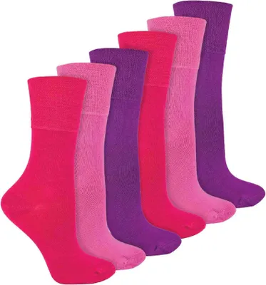 Produktbild von 6er Pack Damen Socken Ohne Gummibund | IOMI | Bambus Diabetikersocken Extra Weit