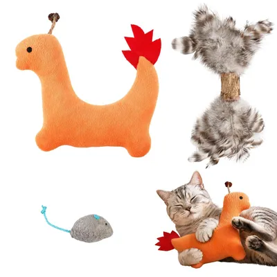 Imagen del producto de Juguetes para gatos con hierba gatera, paquete de 3 unidades, con diferentes formas, para gatos