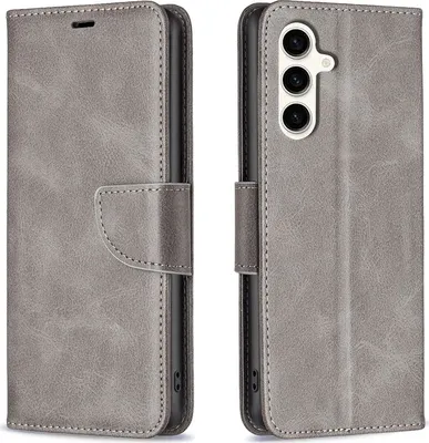 Produktbild von Mobigear Excellent  Samsung Galaxy S24 FE Hülle Klapphülle Geldbörse - Grau
