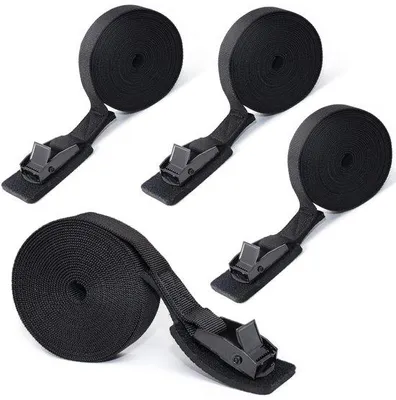 Zdjęcie produktu dla Regulowane czarne taśmy mocujące 2,5 cm x 3,5 m