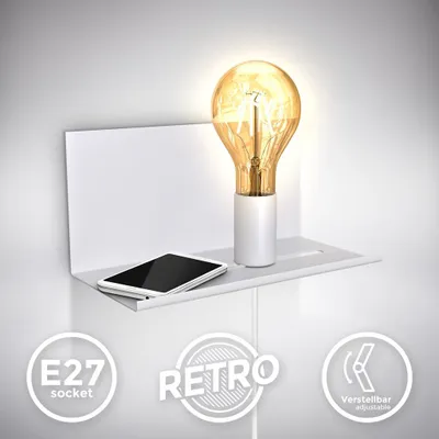 Obrázok produktu pre Retro nástenné svietidlo Police Nástenný bod Nočný stolík Nastaviteľný spínač Predsieň Edison E27