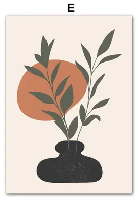 Produktbild von Poster Boho Abtrakt Boho · Berge Sonne | Bilder Wohnzimmer | Wandbilder Schlafzimmer | Deko Print ohne Rahmen | Bilder  Kunstdruck · Motiv E · 15 × 20 cm