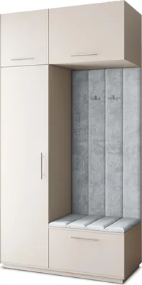 Produktbild von Masseno Garderobe-Set REMA 120/240/60 cm Modern Garderobenschrank Kaschmir