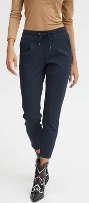 Produktbild von b.young BYRizetta Damen Hose Stoffhose Pants mit Stretch Kordelzug Bundfalten Eingrifftaschen Slim fit