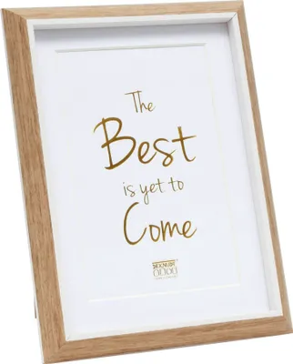 Image de Cadre photo en plastique Deknudt S46WG, couleur naturelle avec bordure blanche, 20 x 30 cm