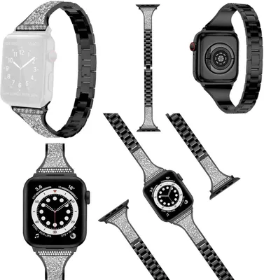 Obrázek produktu pro Pro Apple Watch Series 9 8 7 41 / 6 SE 5 4 40 / 3 2 1 38mm Náhradní náramek Diamond Style Smart Watch New