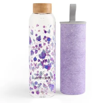 Productafbeelding van Waterdrop Glazen Drinkfles Boost 600Ml (1 stuk)