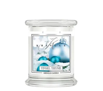 Productafbeelding van Kringle Candle geurkaars, pot, medium formaat, "Tinsel Thyme" geur