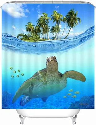 Image de Rideau de douche, motif plage, imperméable et anti-moisissures, 240x200 cm, pour salle de bain